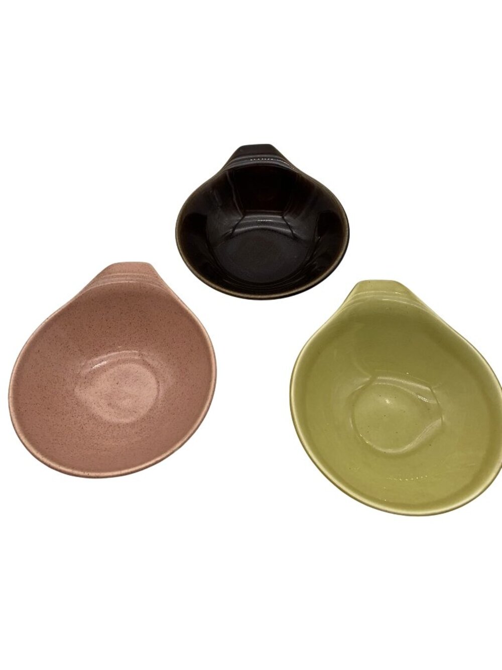 Russel Wright Steubenville American Modern Lugged Soup Bowls Set 3 MCM Vintage